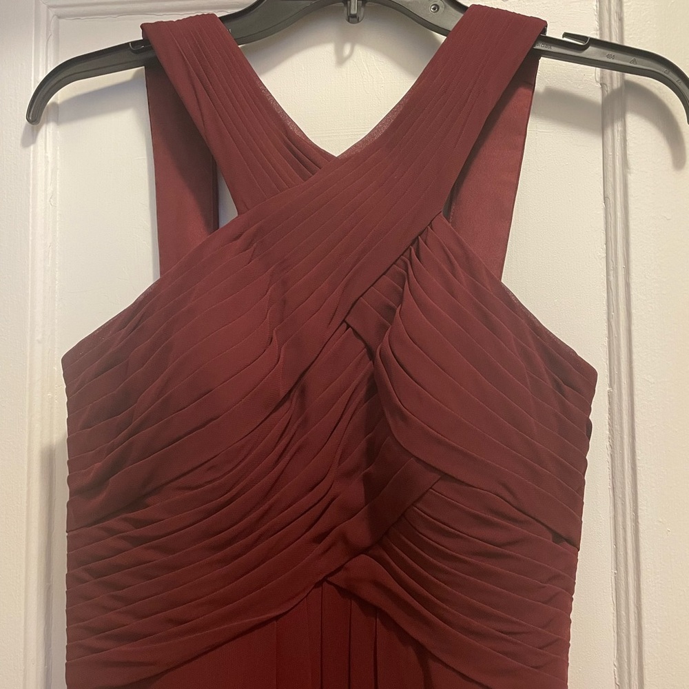 Floor-Length Formal Dress- Size 4, Wine View 3